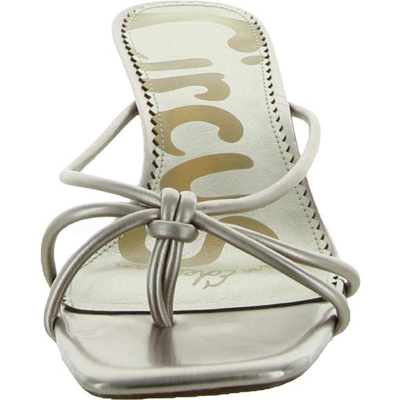 Circus by Sam Edelman Womens Jess Gold Faux Leather Kitten Heels Shoes NWT - Picture 2 of 3